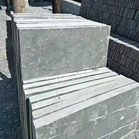 green slate stone slabs