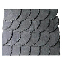 Arched slate roof