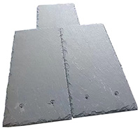 slate roof with holes
