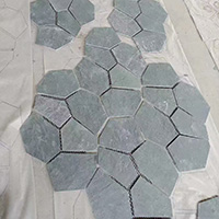 Grey slate crazy paving